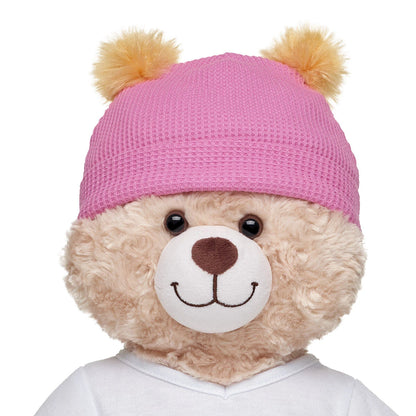 Pink Waffle Knit Beanie | Build-A-Bear - US 7955