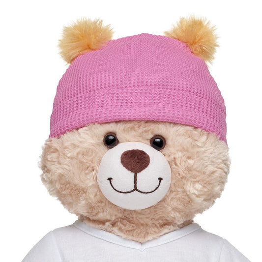 Pink Waffle Knit Beanie | Build-A-Bear - US 7955