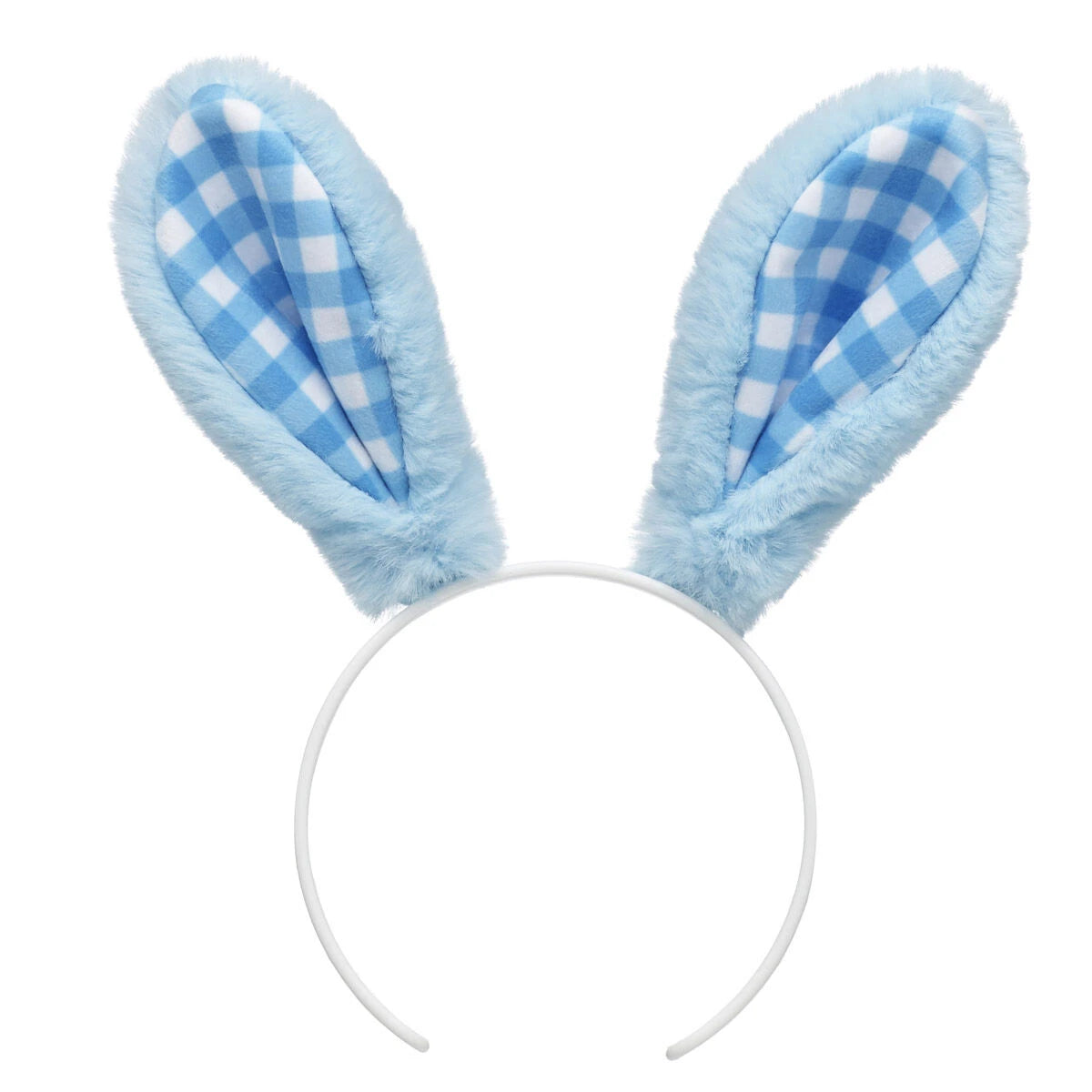 Blue Gingham Bunny Ears Headband | Build-A-Bear - US 6213