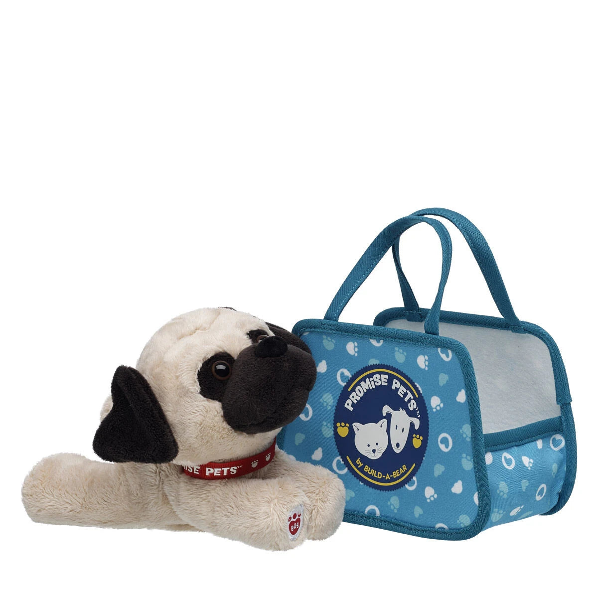 Build-A-Bear Mini Beans® Promise Pets™ Pug Stuffed Animal with Pet Carrier | Build-A-Bear® - US 3613